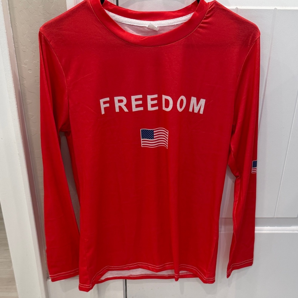 Freedom Red Long Sleeve Shirt